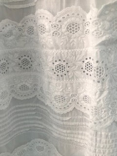 Aurora Sancta - Wearable History | Eyelet Embroidery Christening Gown from Victorian era | $6,888 USD | Museum Quality