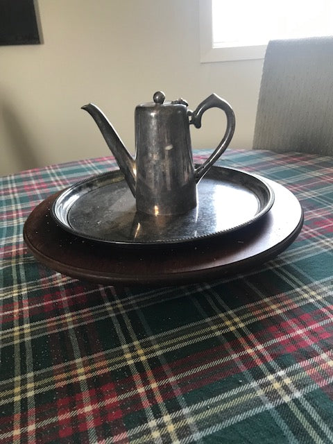 Vintage Convent Silver Coffee Pot - Children of the Mist Story | EPNS with Serving Tray