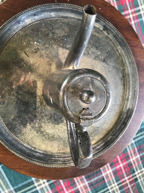 Vintage Convent Silver Coffee Pot - Children of the Mist Story | EPNS with Serving Tray