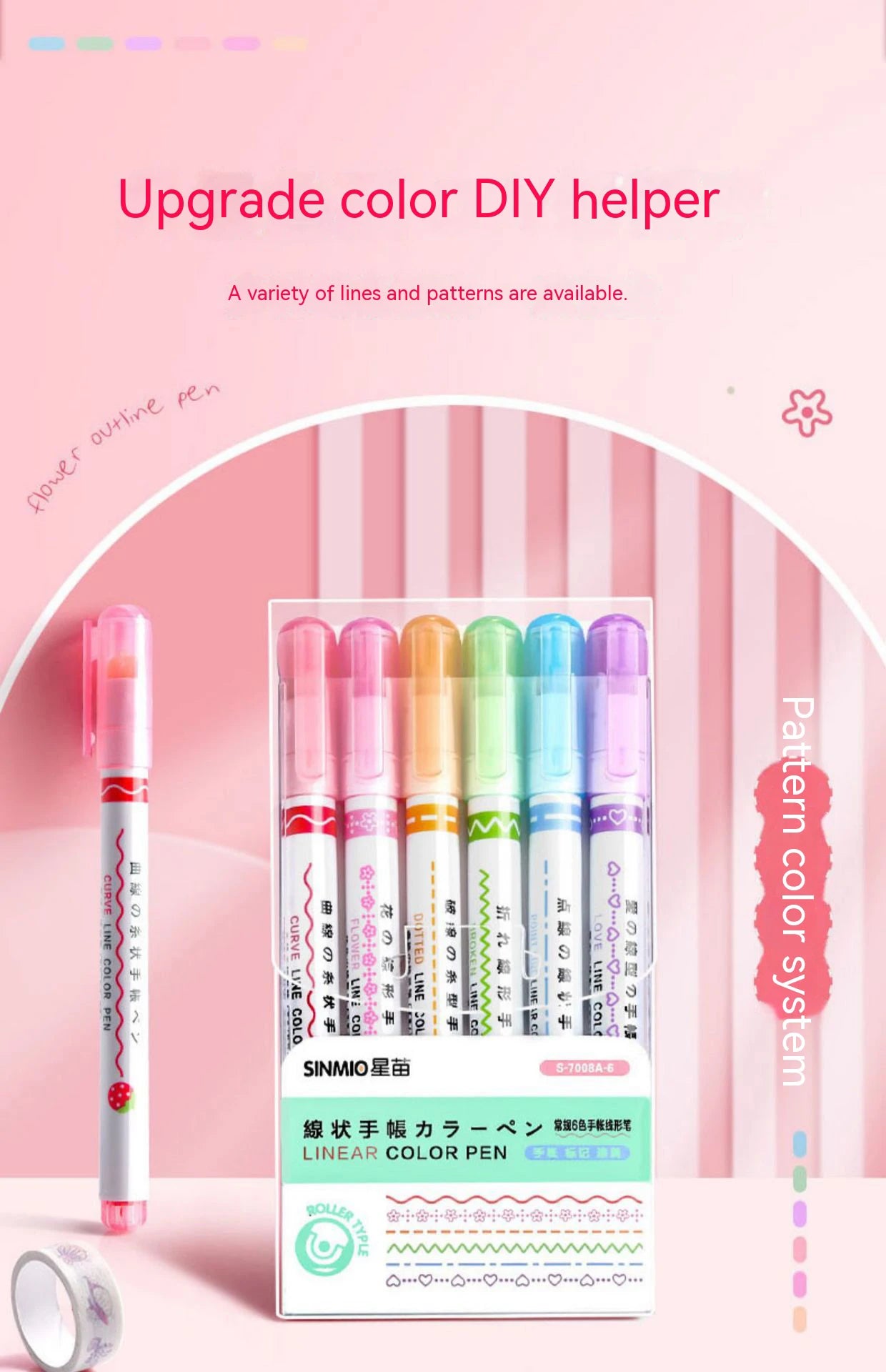 Clever Art Island Magic with Kawaii Flower Highlighter Pens x 6 Connecting All of Us, Kids Grandies and In Between