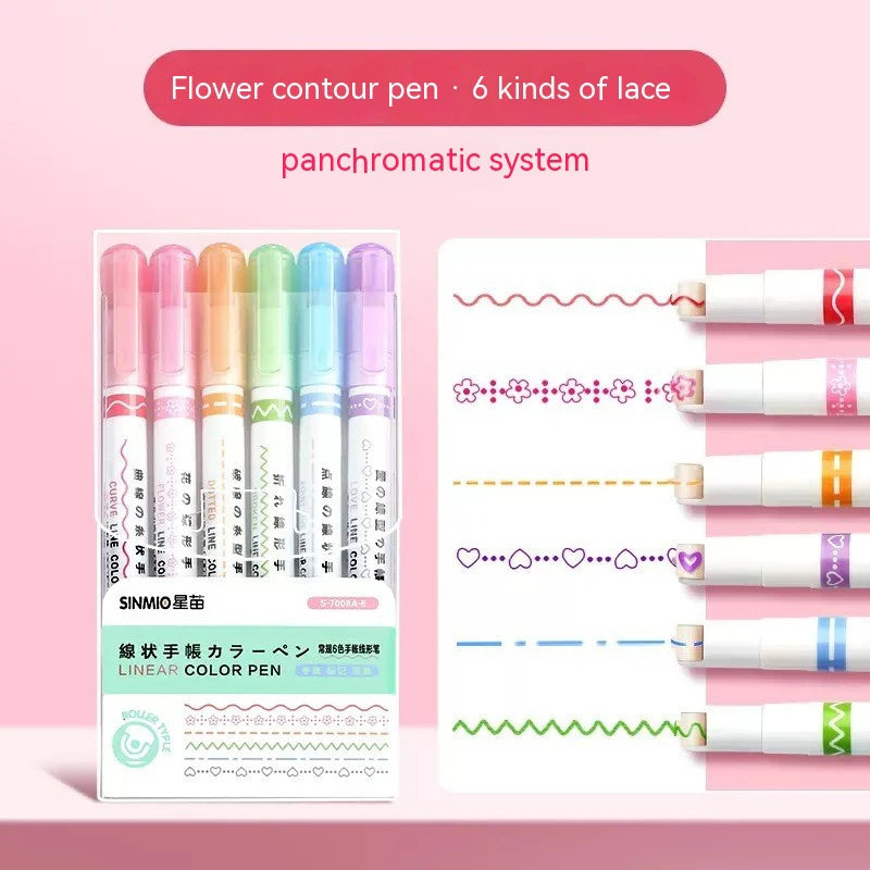 Clever Art Island Magic with Kawaii Flower Highlighter Pens x 6 Connecting All of Us, Kids Grandies and In Between